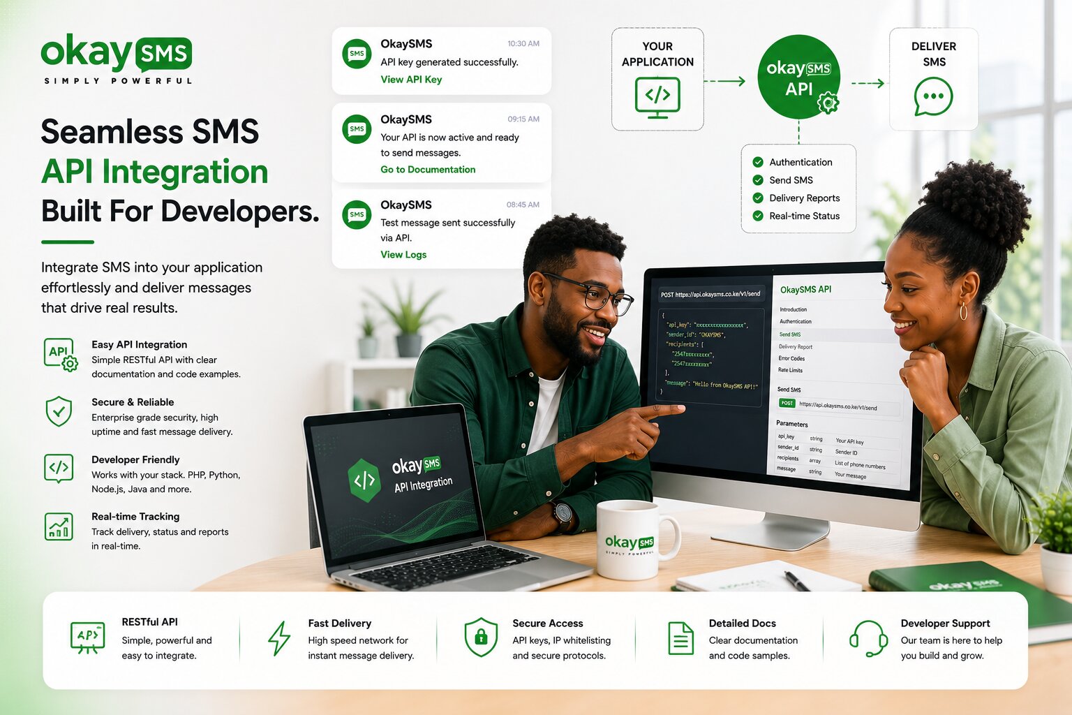 OkaySMS International communication