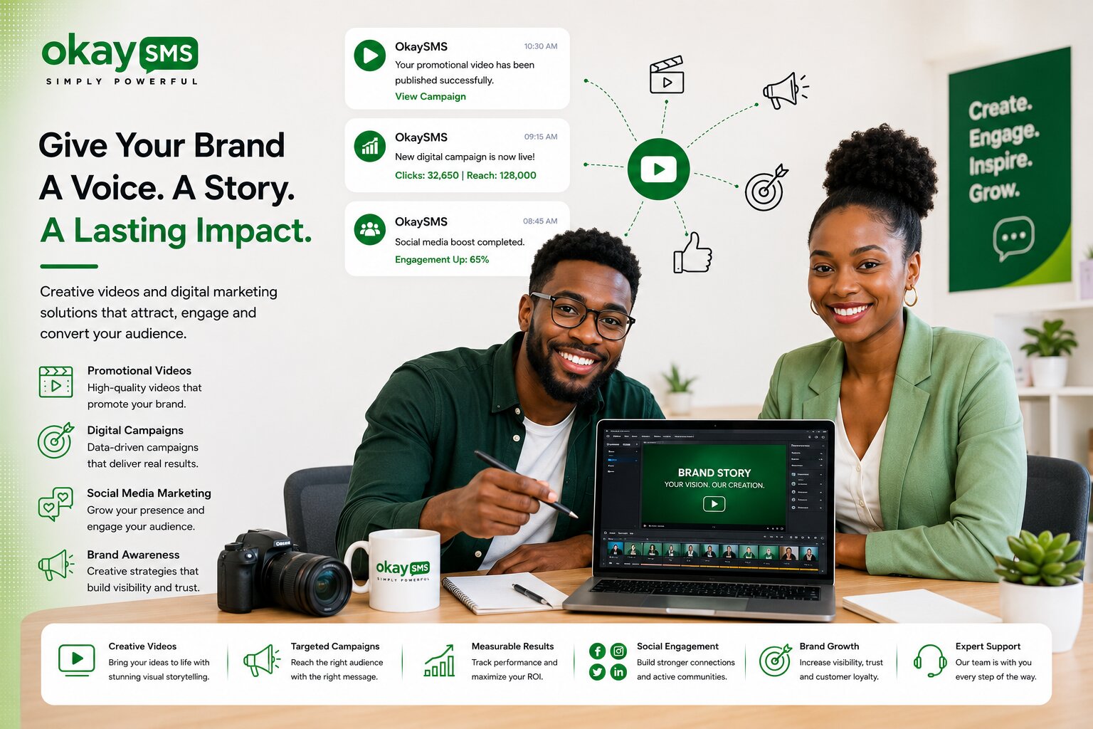 OkaySMS International communication